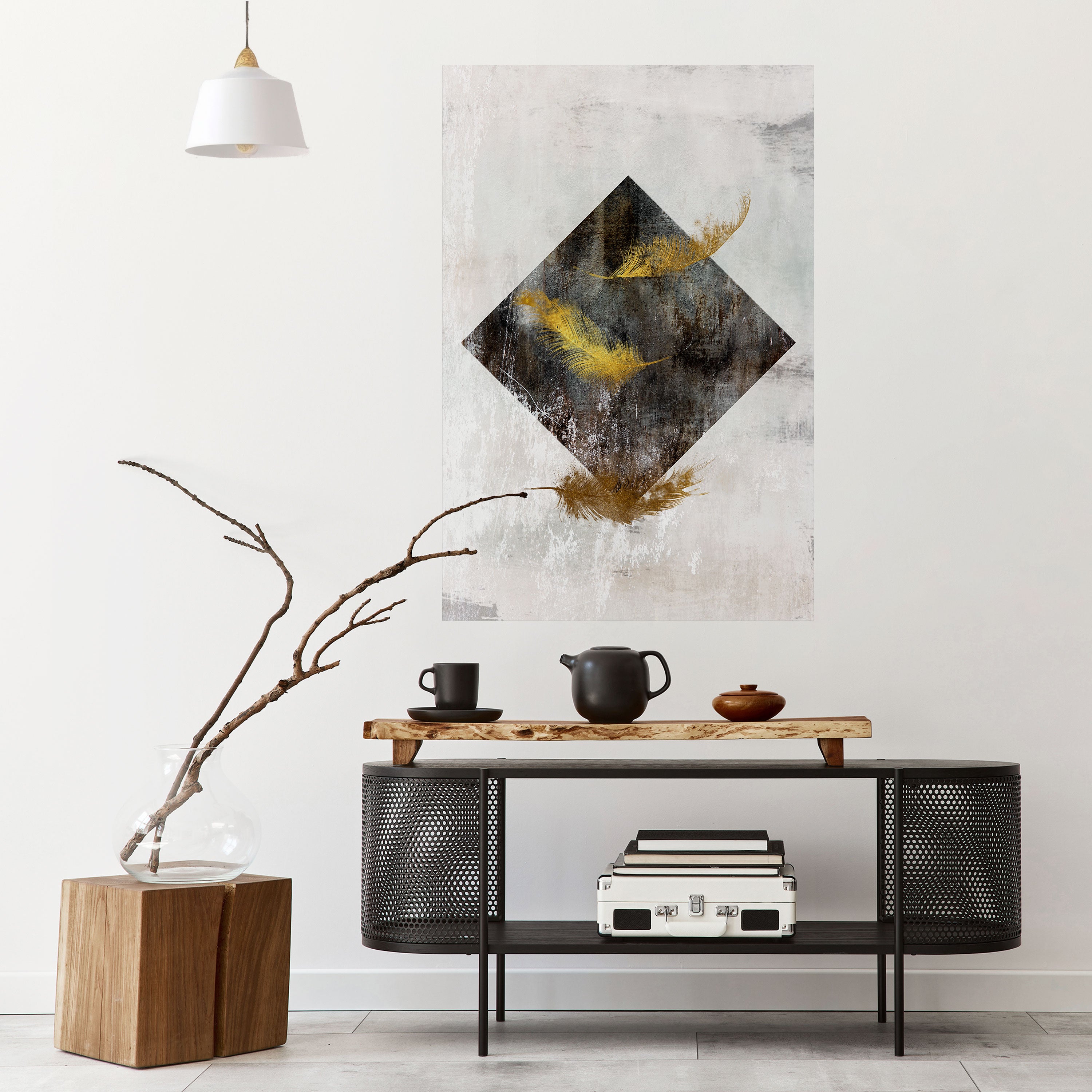 FALLING LIGHTNESS Peel and Stick Vertical Poster