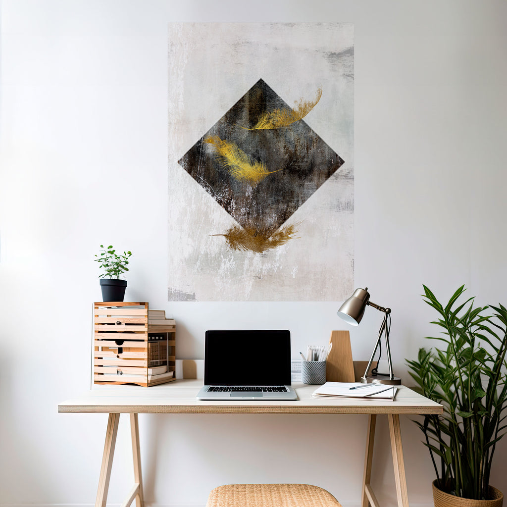 FALLING LIGHTNESS Peel and Stick Vertical Poster