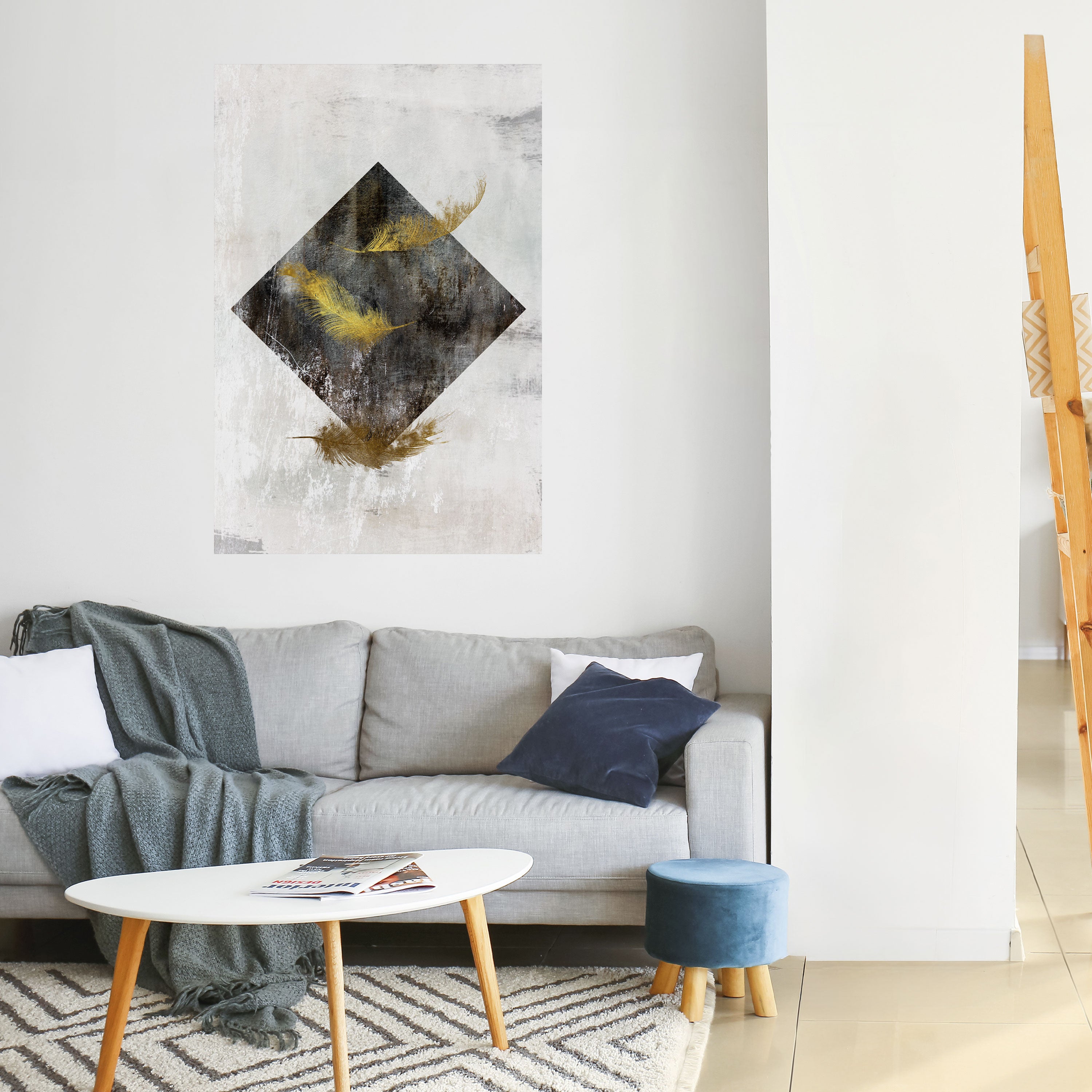 FALLING LIGHTNESS Peel and Stick Vertical Poster