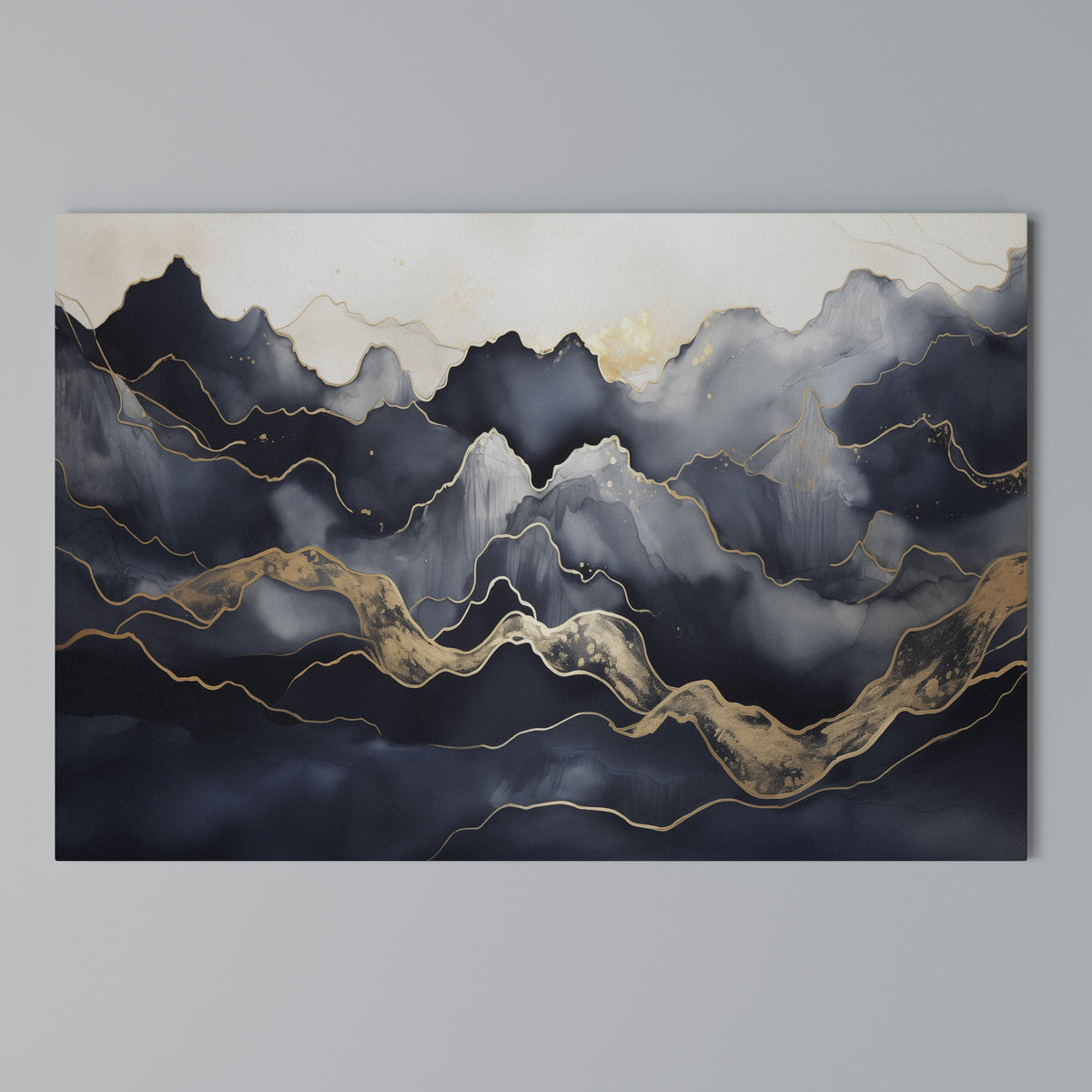 GOLDEN ALPINE BLISS Cuadro en lienzo horizontal