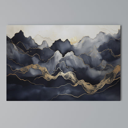GOLDEN ALPINE BLISS Cuadro en lienzo horizontal