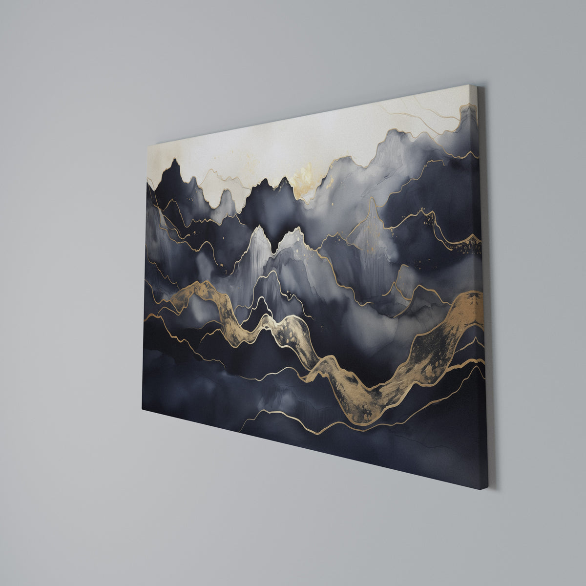 GOLDEN ALPINE BLISS Cuadro en lienzo horizontal