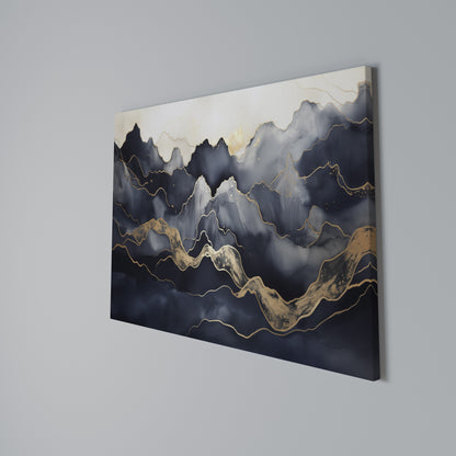 GOLDEN ALPINE BLISS Cuadro en lienzo horizontal