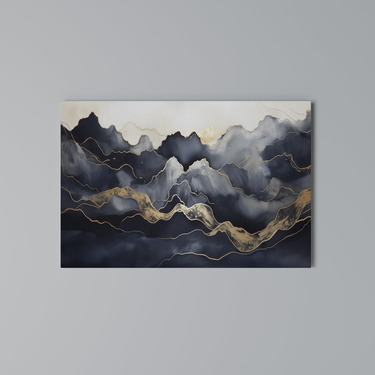 GOLDEN ALPINE BLISS Cuadro en lienzo horizontal