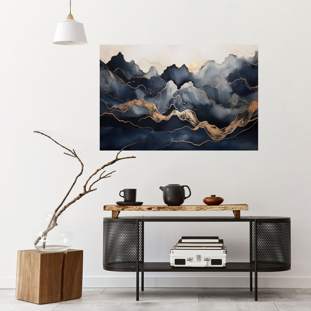 Póster horizontal autoadhesivo GOLDEN ALPINE BLISS