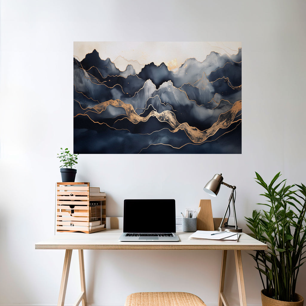 Póster horizontal autoadhesivo GOLDEN ALPINE BLISS