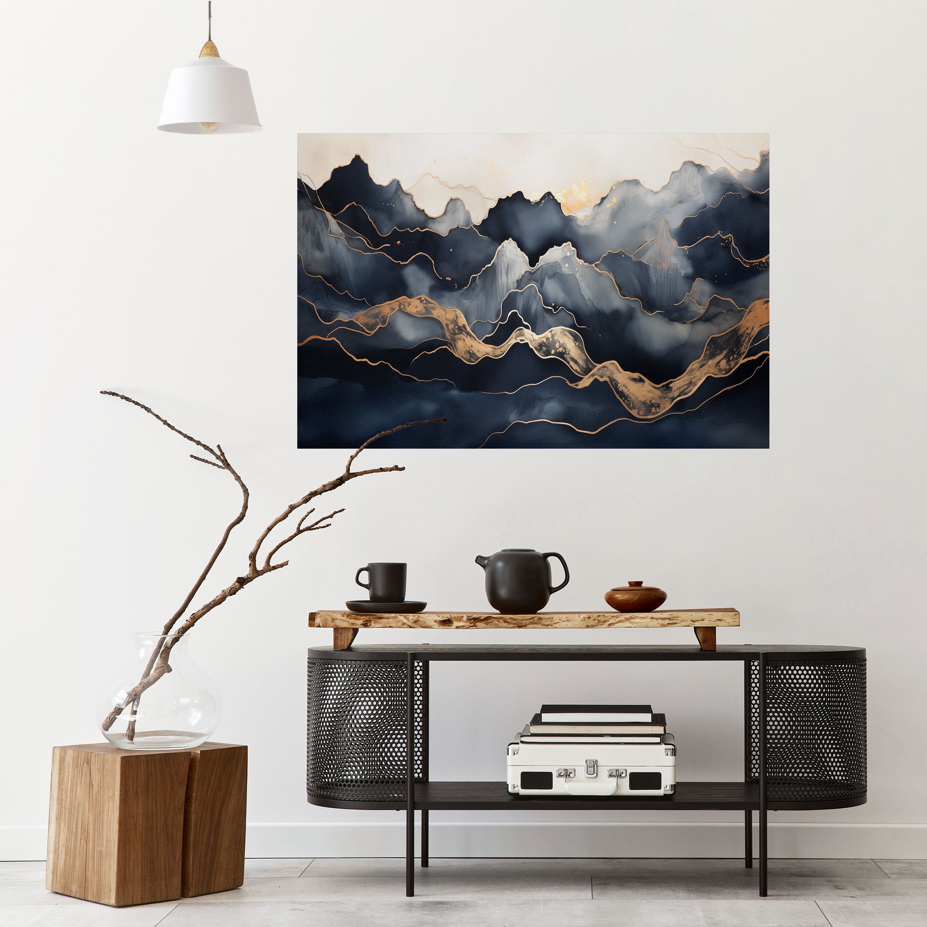 Póster horizontal autoadhesivo GOLDEN ALPINE BLISS