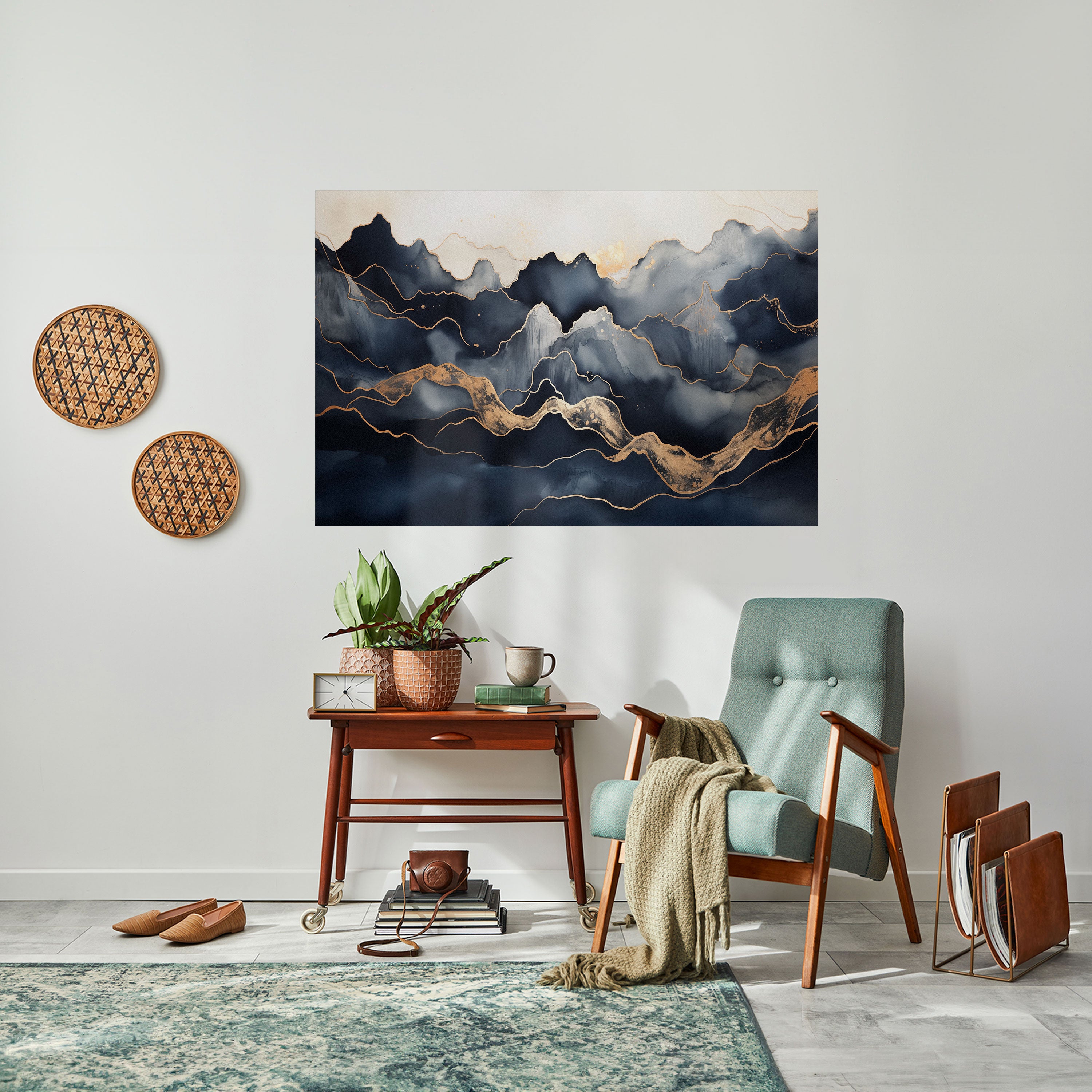 Póster horizontal autoadhesivo GOLDEN ALPINE BLISS