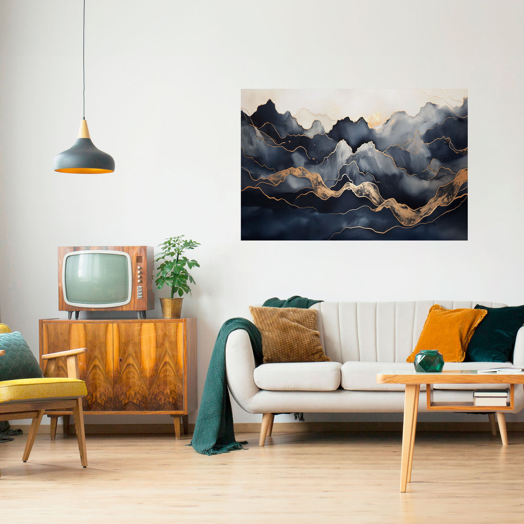 Póster horizontal autoadhesivo GOLDEN ALPINE BLISS