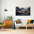 GOLDEN ALPINE BLISS Póster Horizontal Adhesivo