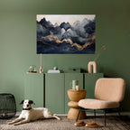 GOLDEN ALPINE BLISS Póster Horizontal Adhesivo