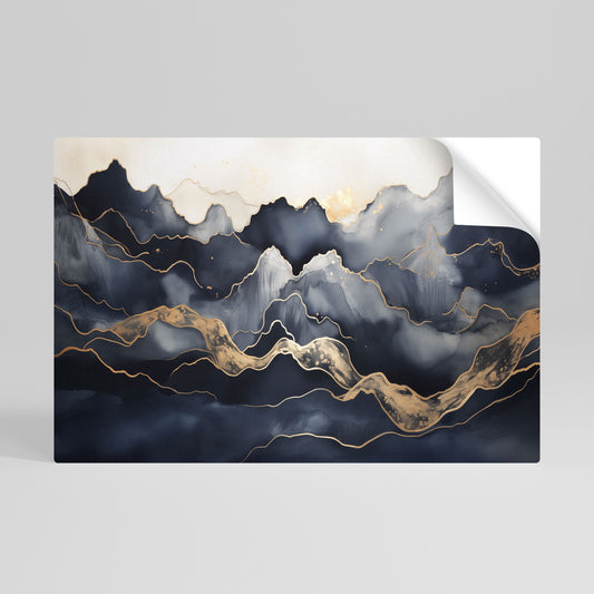 GOLDEN ALPINE BLISS Póster adhesivo horizontal