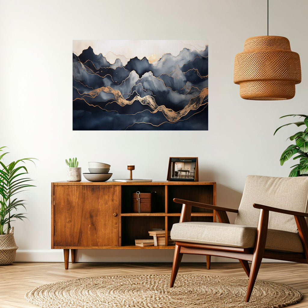 Póster horizontal autoadhesivo GOLDEN ALPINE BLISS