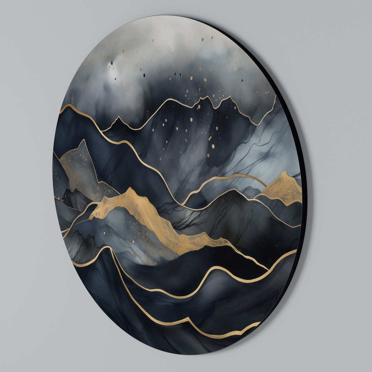 GOLDEN SUMMIT SERENITY Arte de pared redondo