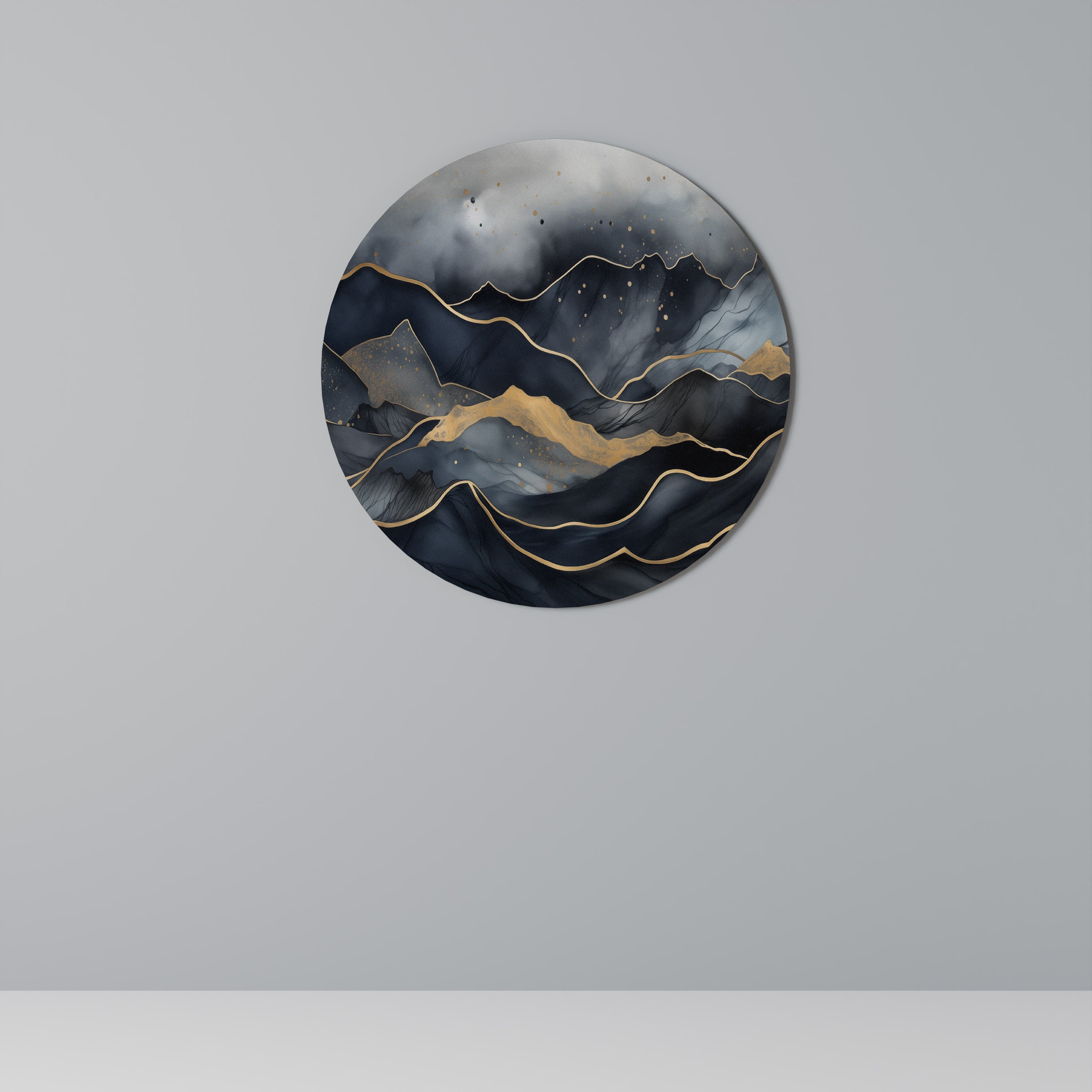 Arte de pared redondo GOLDEN SUMMIT SERENITY