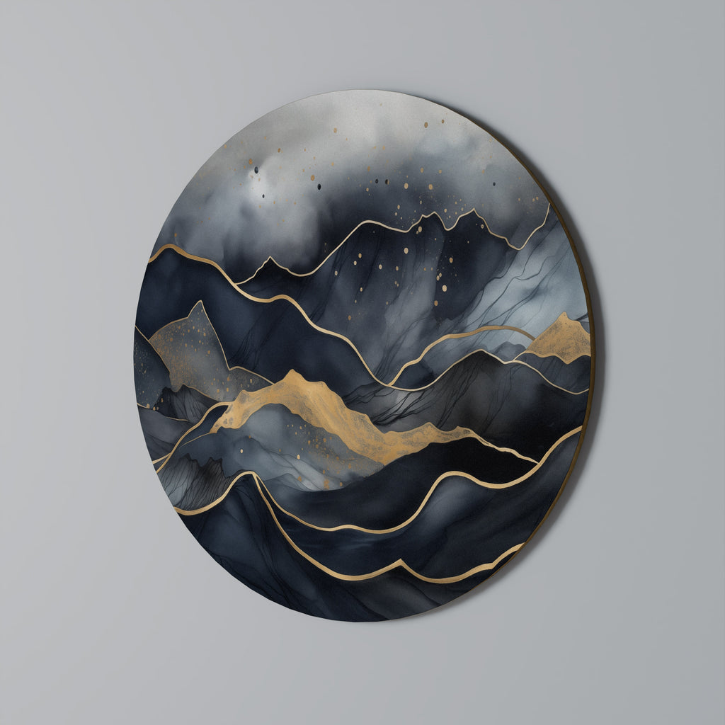Arte de pared redondo GOLDEN SUMMIT SERENITY