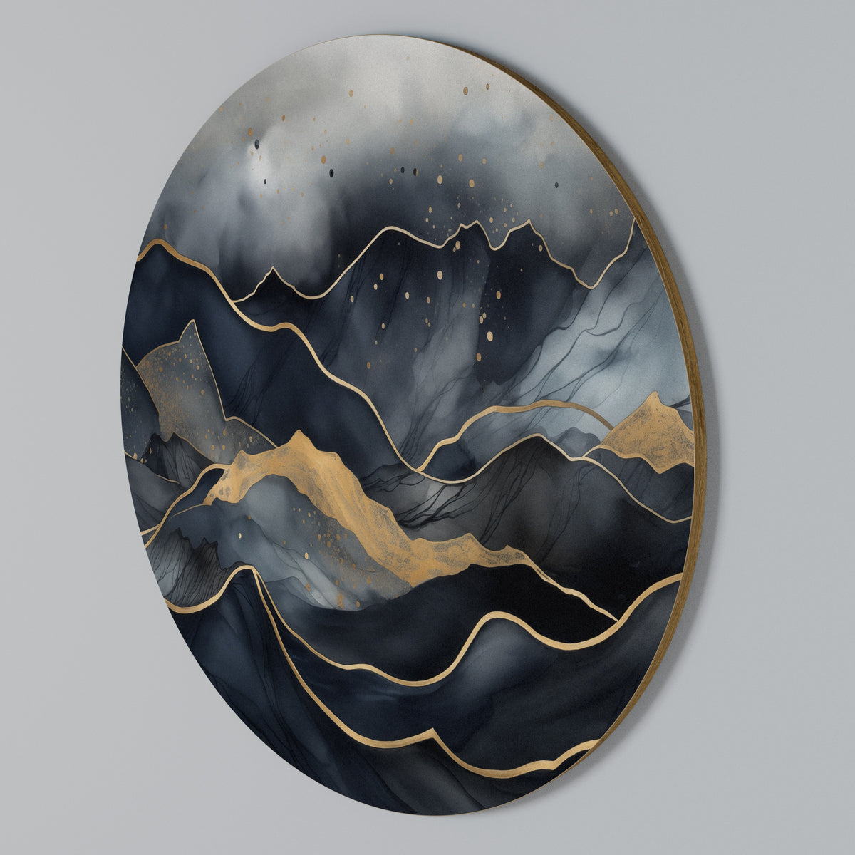 GOLDEN SUMMIT SERENITY Arte de pared redondo