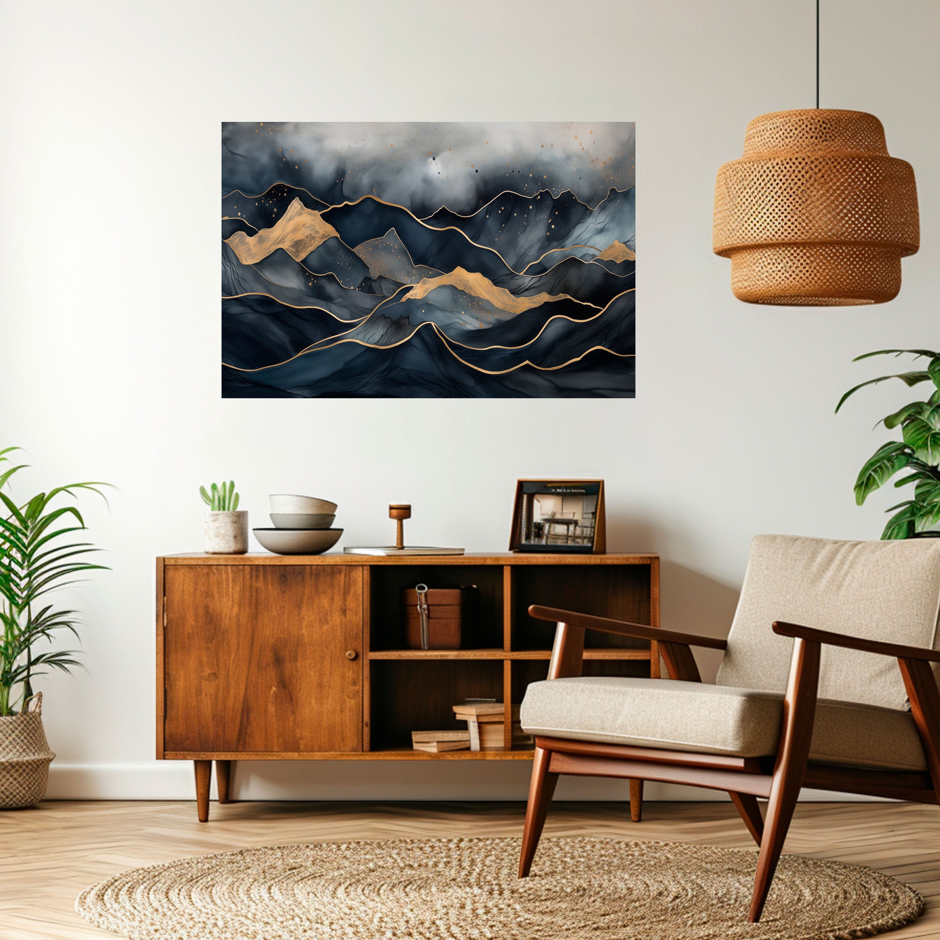 Póster horizontal autoadhesivo GOLDEN SUMMIT SERENITY