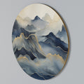 GOLDEN MOUNTAIN FOG Arte de pared redondo