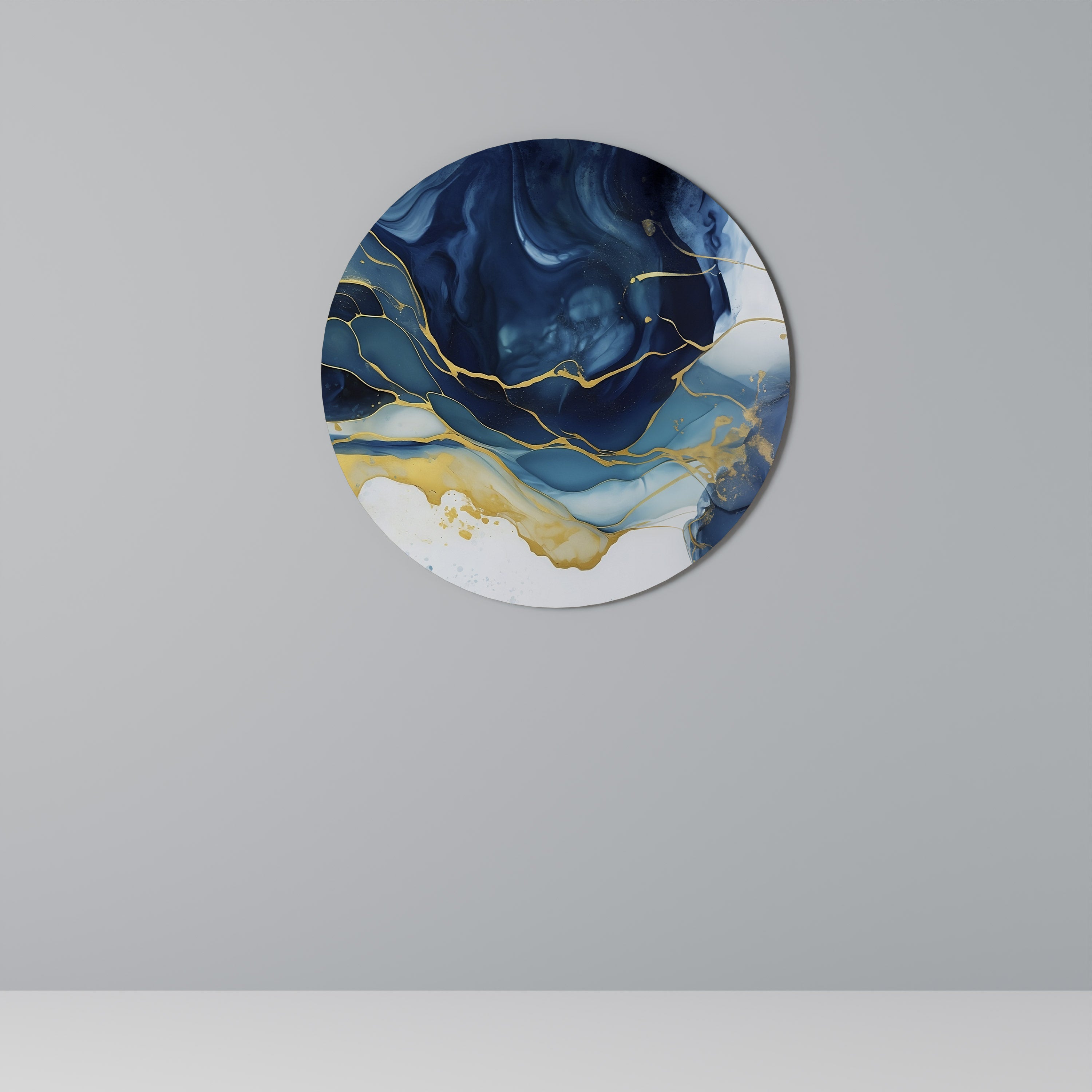 Arte de pared redondo AZURE ALPENGLOW