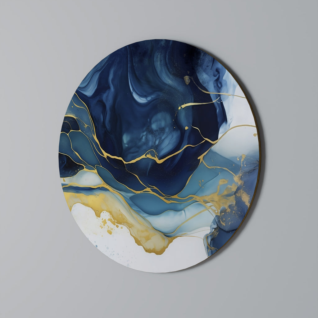 Arte de pared redondo AZURE ALPENGLOW
