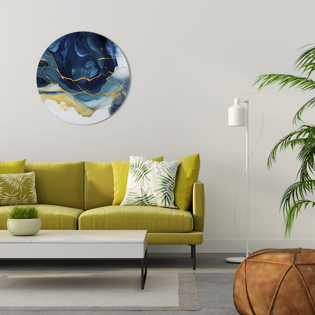 Arte de pared redondo AZURE ALPENGLOW