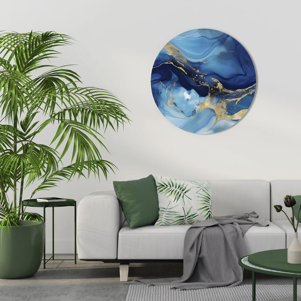 Arte de pared redondo AZURE DREAMSCAPE