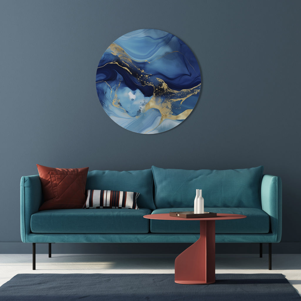 Arte de pared redondo AZURE DREAMSCAPE