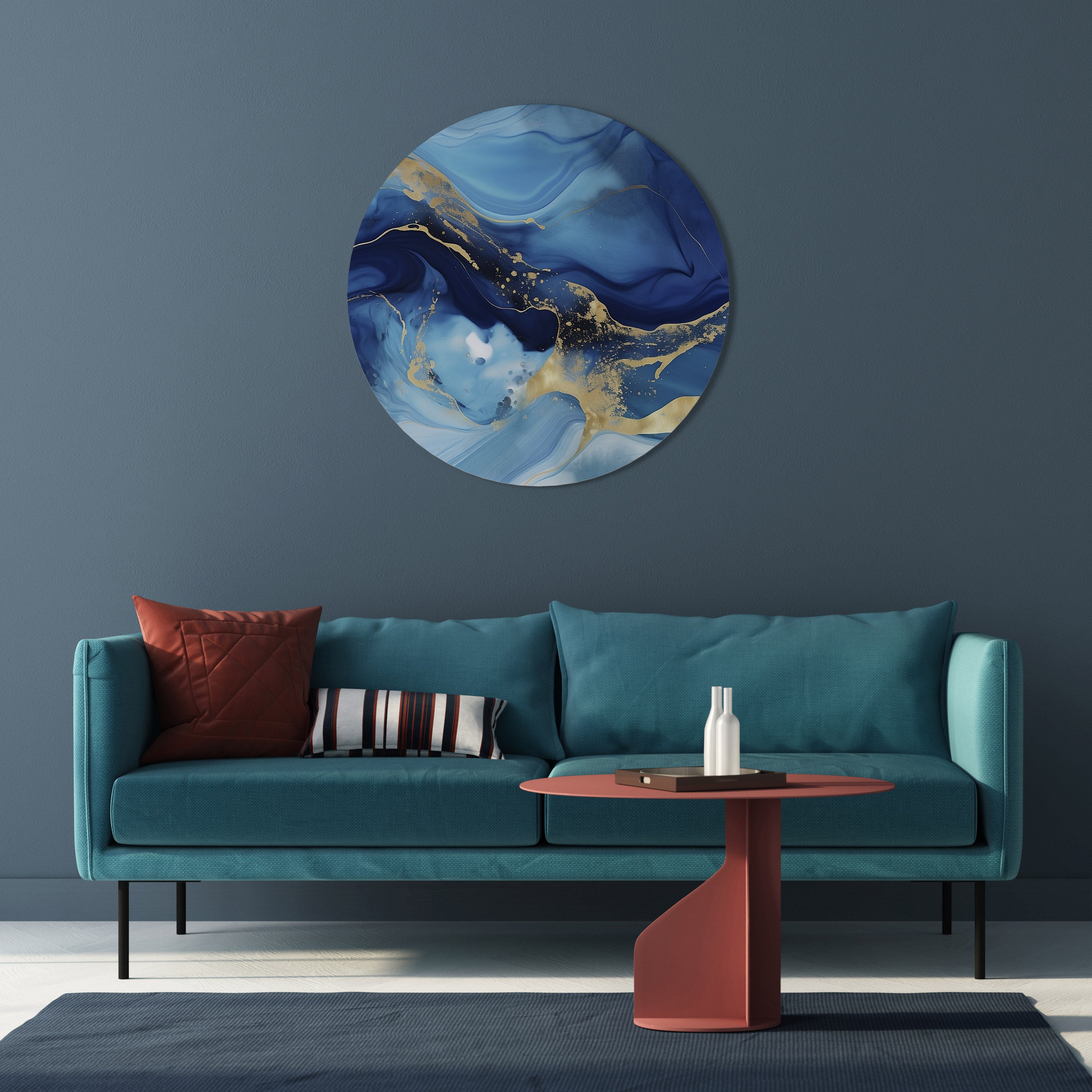 Arte de pared redondo AZURE DREAMSCAPE