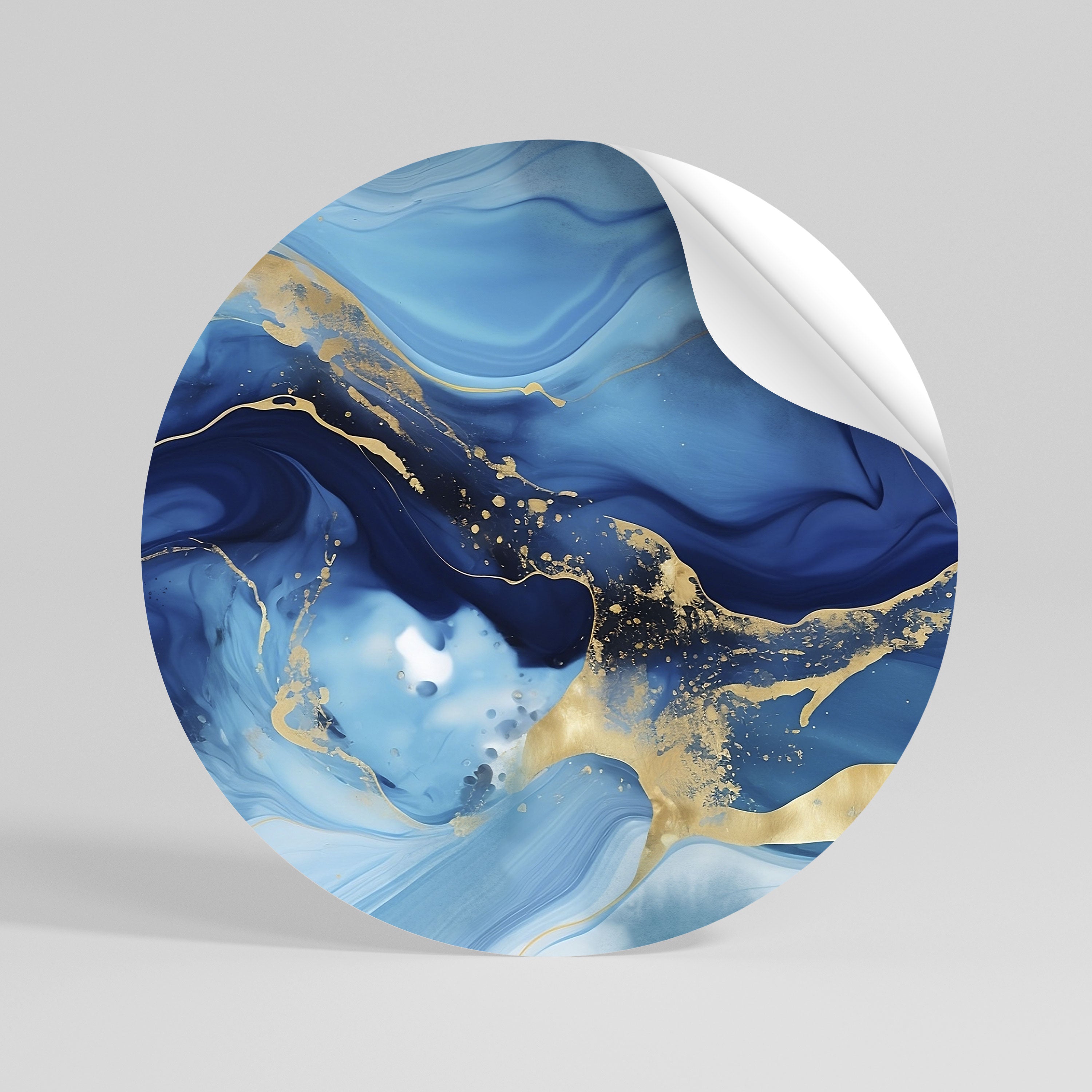AZURE DREAMSCAPE Peel and Stick Round Sticker