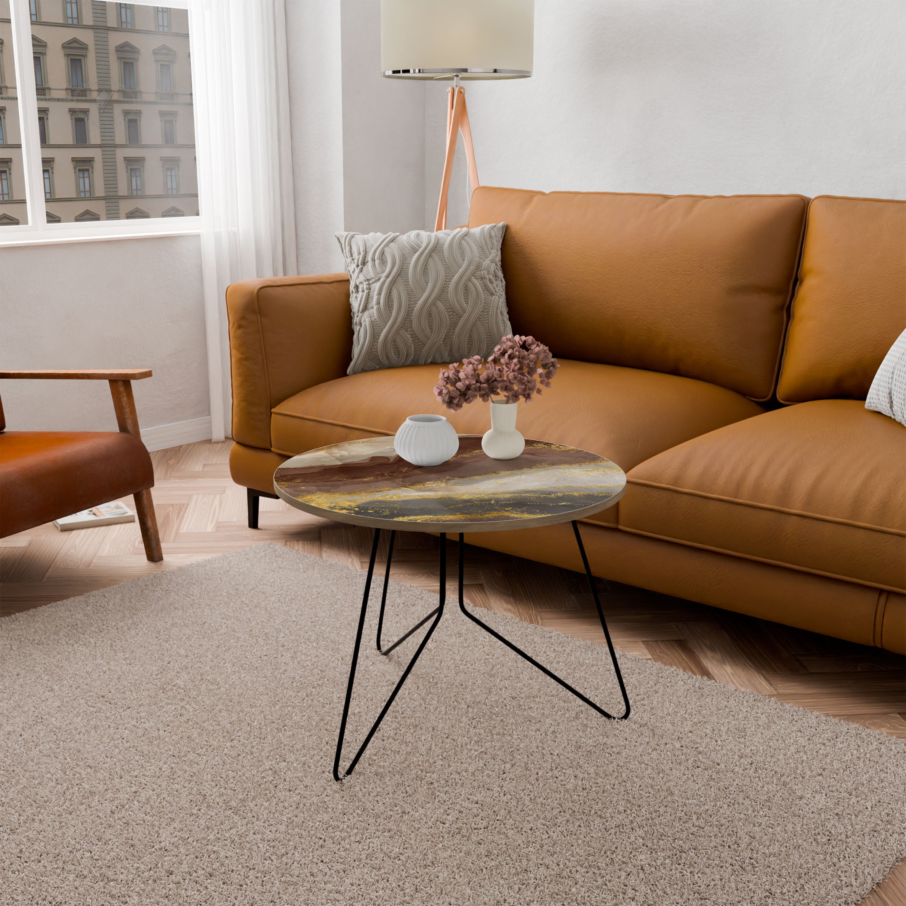 Mesa de centro ELEGANCIA MARMOLEADA 69