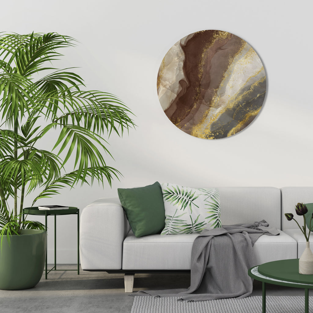 Arte de pared redondo ELEGANCIA MARMOLEADA