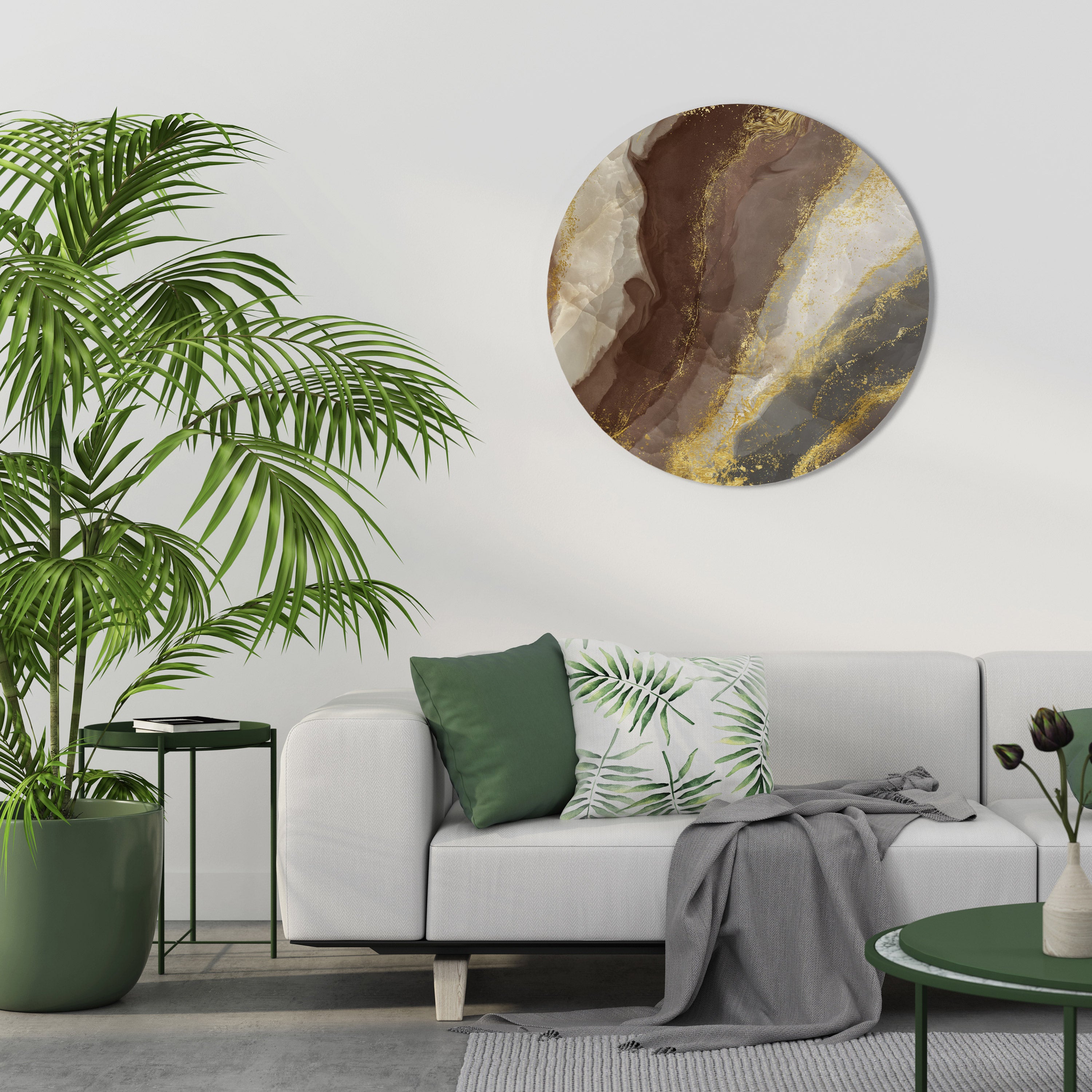 Arte de pared redondo ELEGANCIA MARMOLEADA