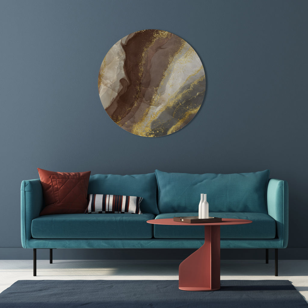 Arte de pared redondo ELEGANCIA MARMOLEADA