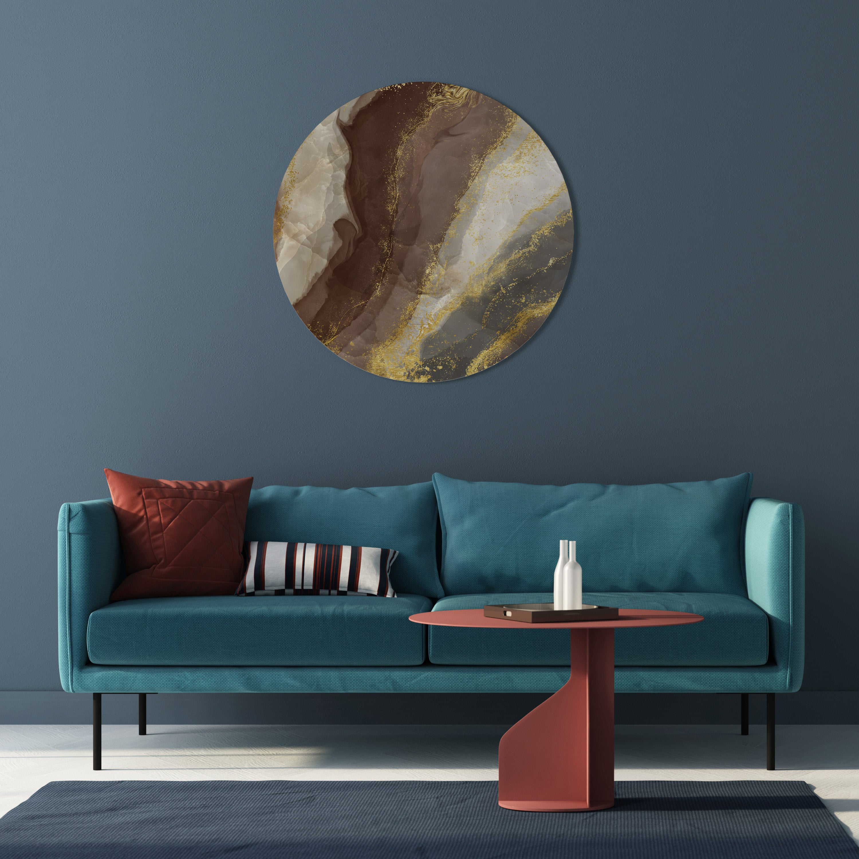 Arte de pared redondo ELEGANCIA MARMOLEADA