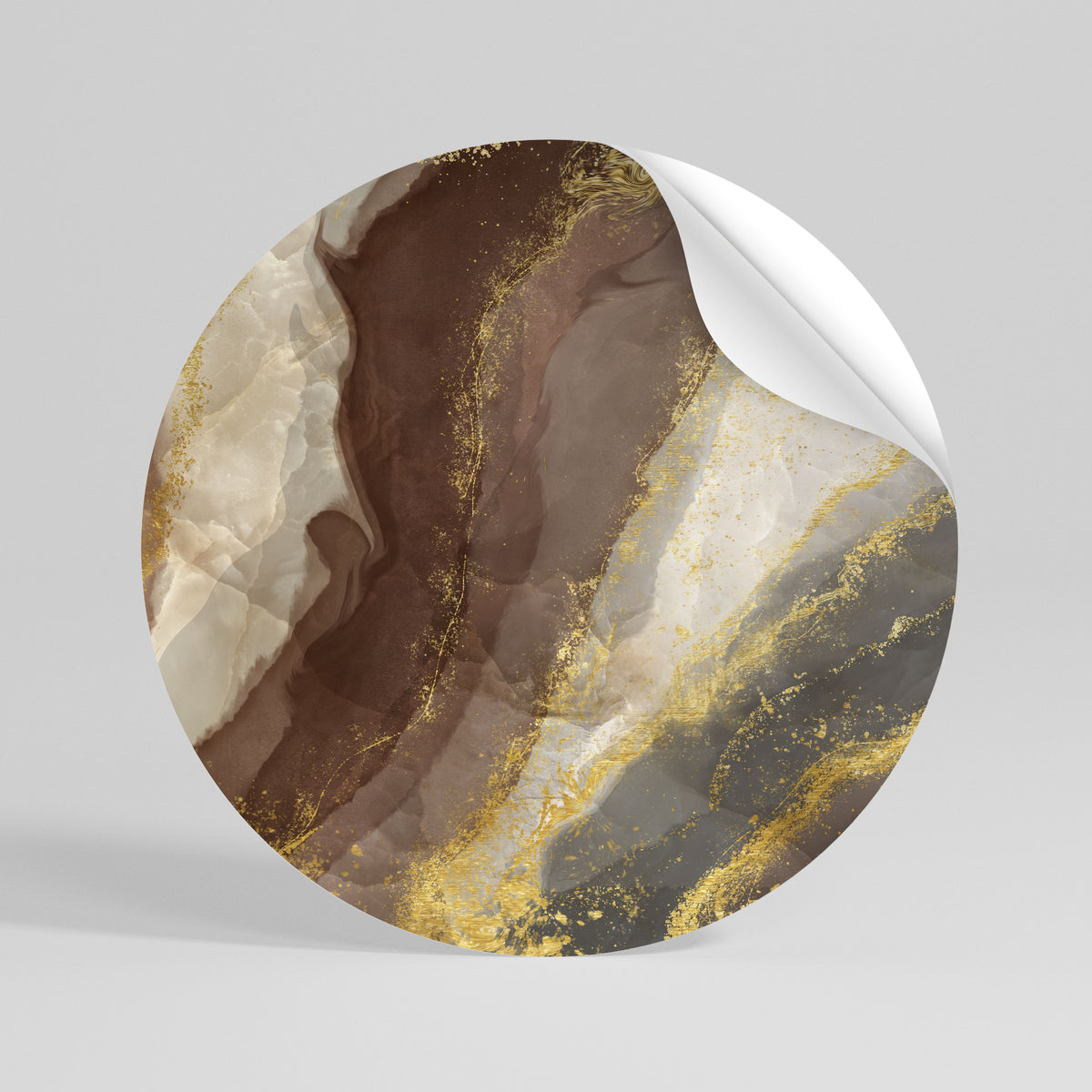 MARBLED ELEGANCE Vinilo adhesivo redondo
