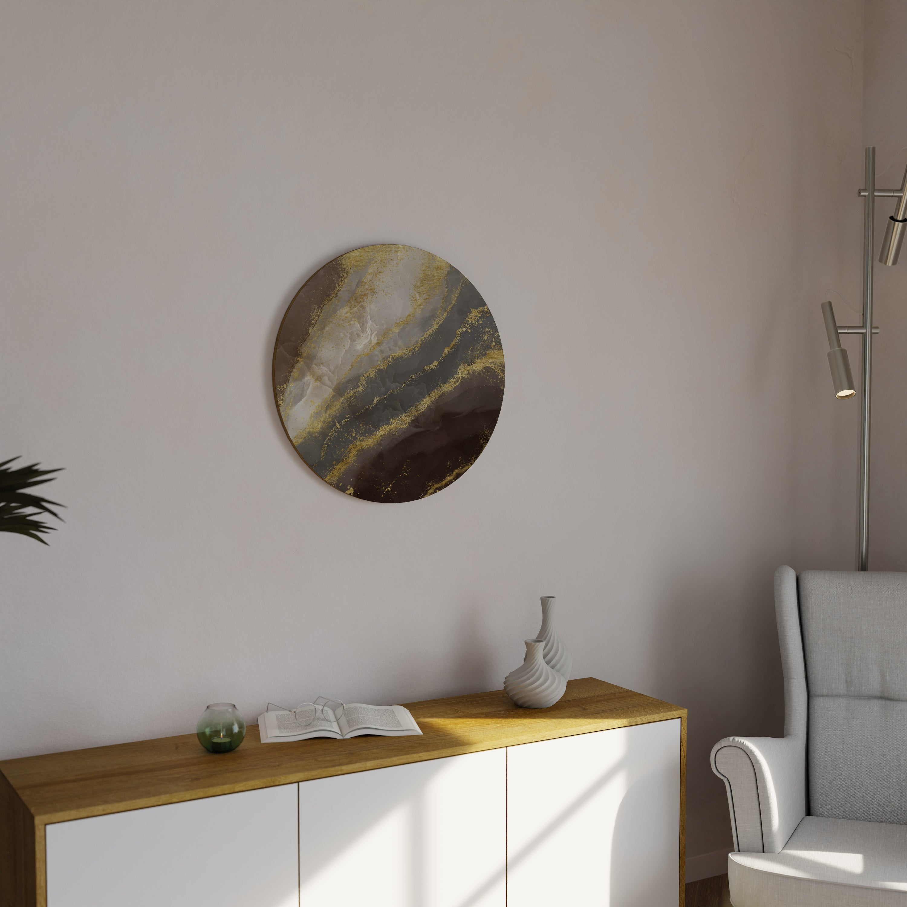 Arte de pared redondo MARBLE MIRAGE