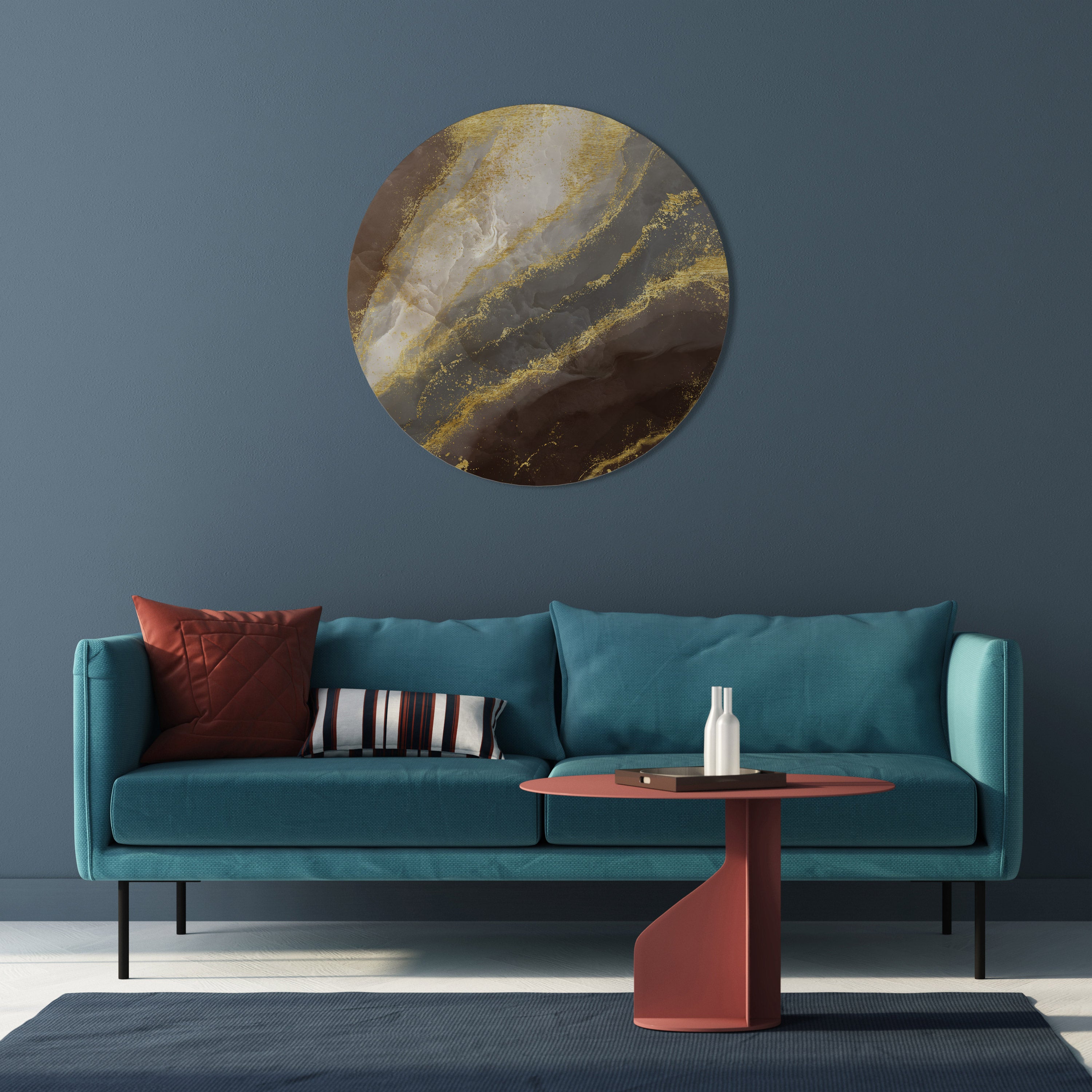 Arte de pared redondo MARBLE MIRAGE