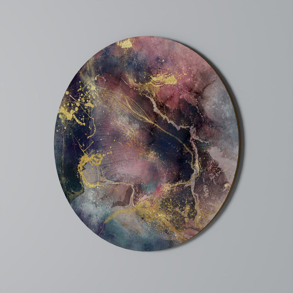 Arte de pared redondo GALAXY GOLDEN DUST