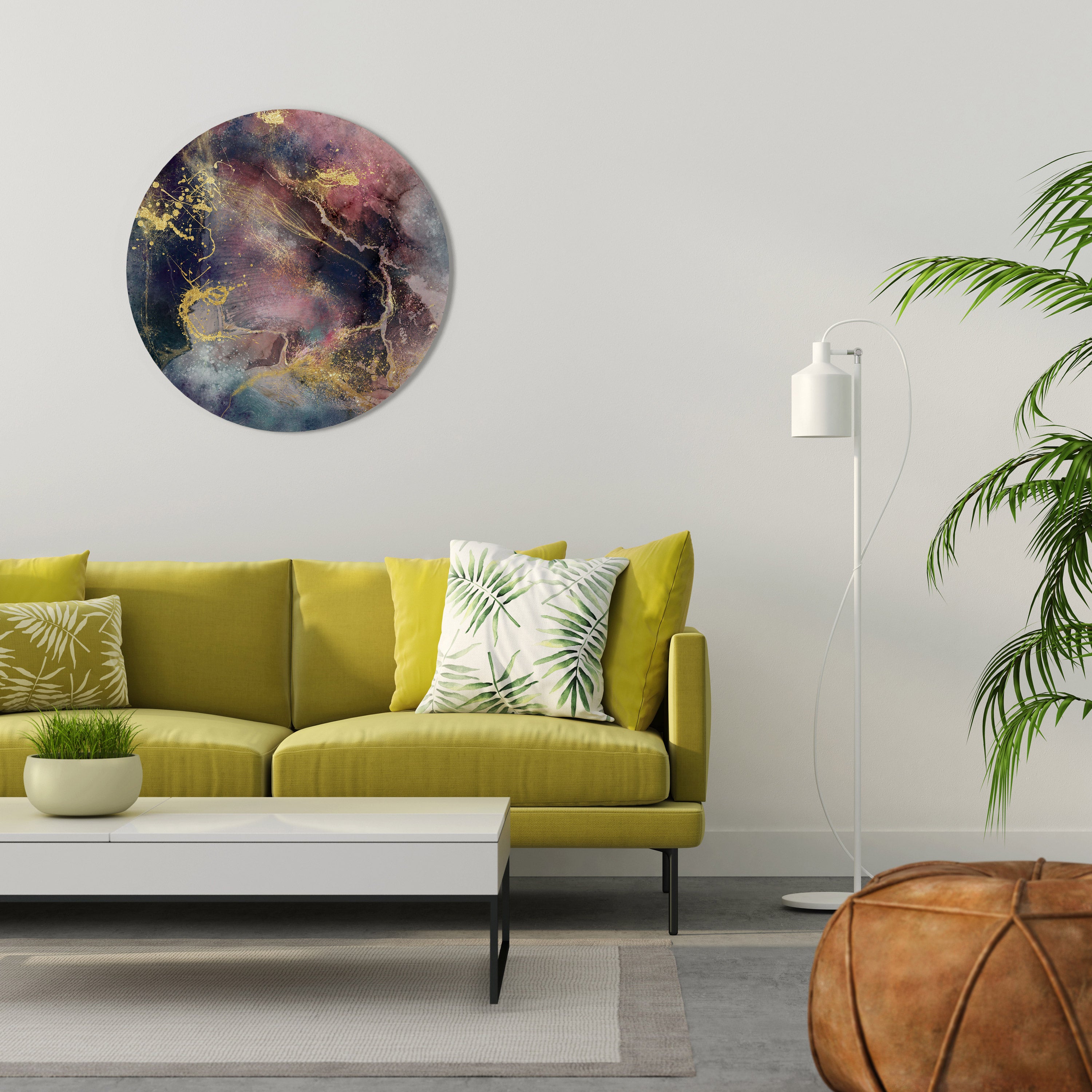 Arte de pared redondo GALAXY GOLDEN DUST