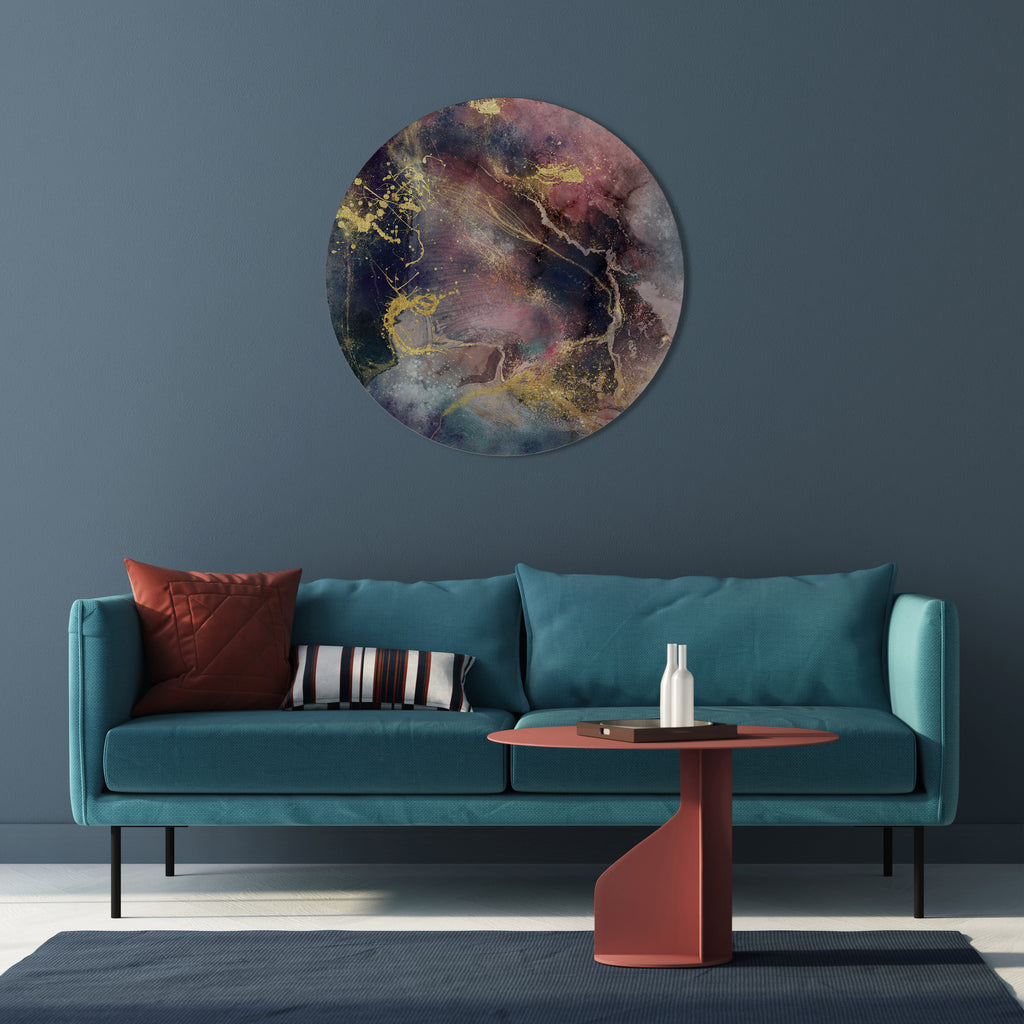 Arte de pared redondo GALAXY GOLDEN DUST