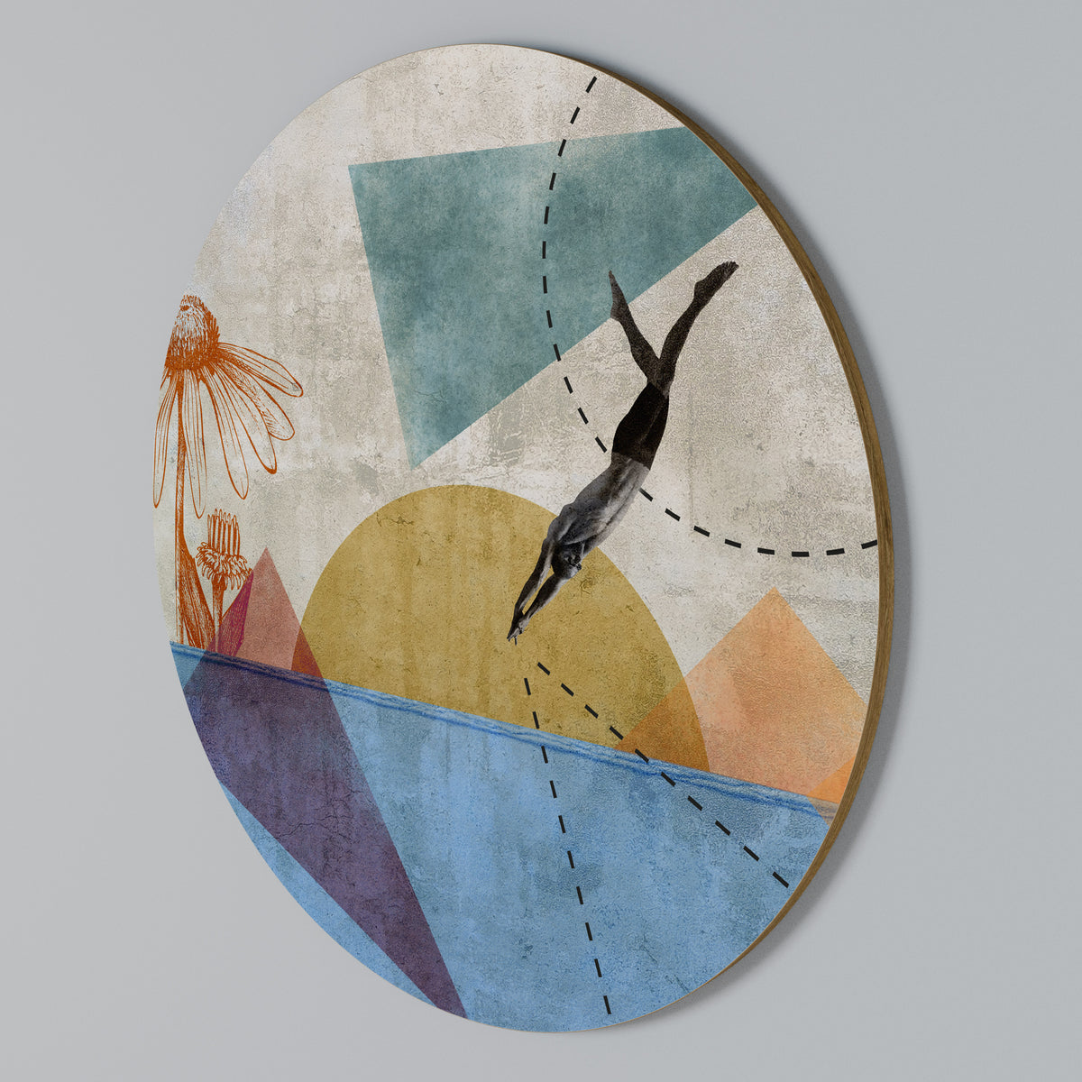 JUMP AROUND THE SHAPES Arte de pared redondo