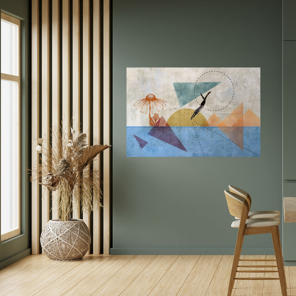 SALTA POR LAS FORMAS Póster horizontal despegable y adhesivo