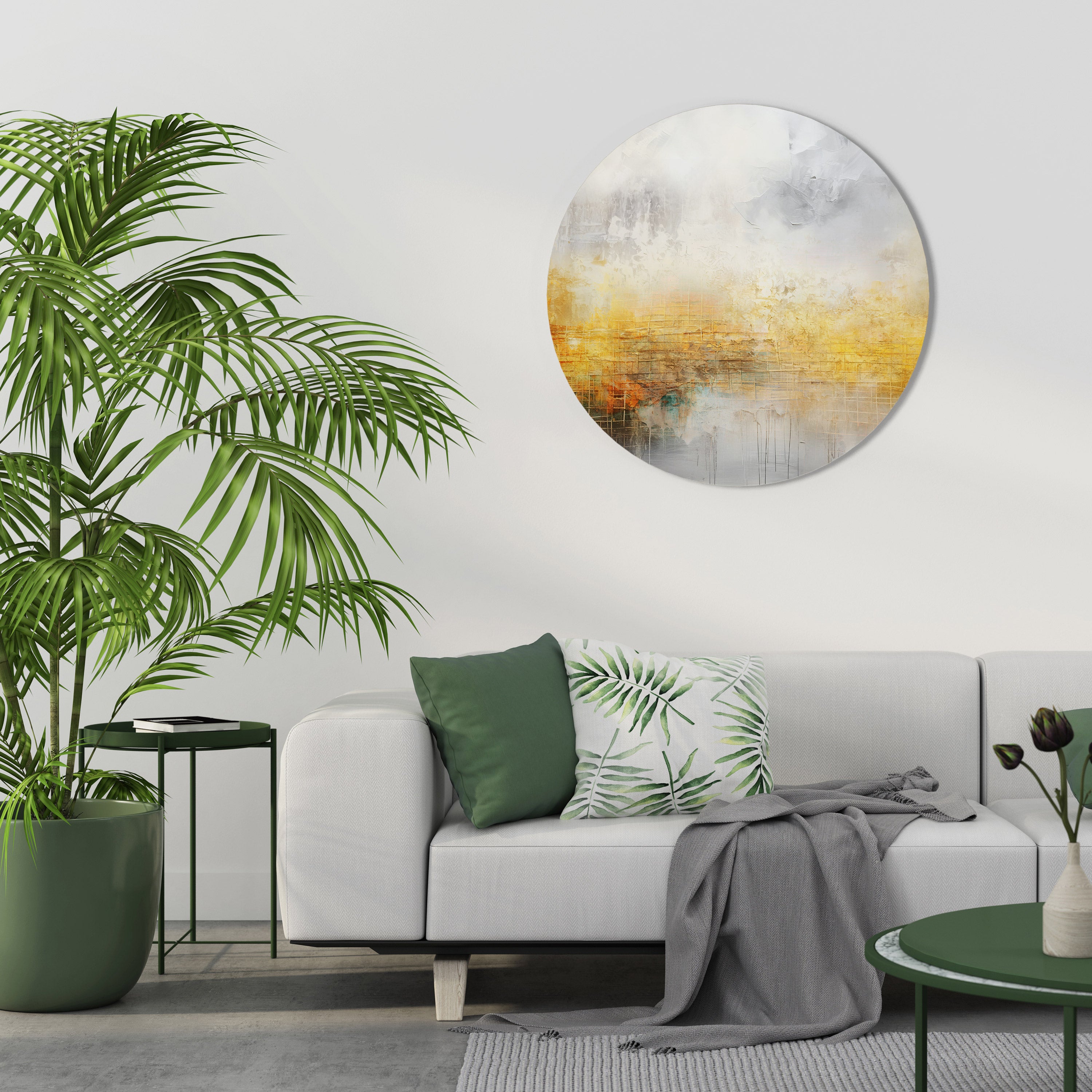 Arte de pared redondo AMANECER IMPRESIONANTE