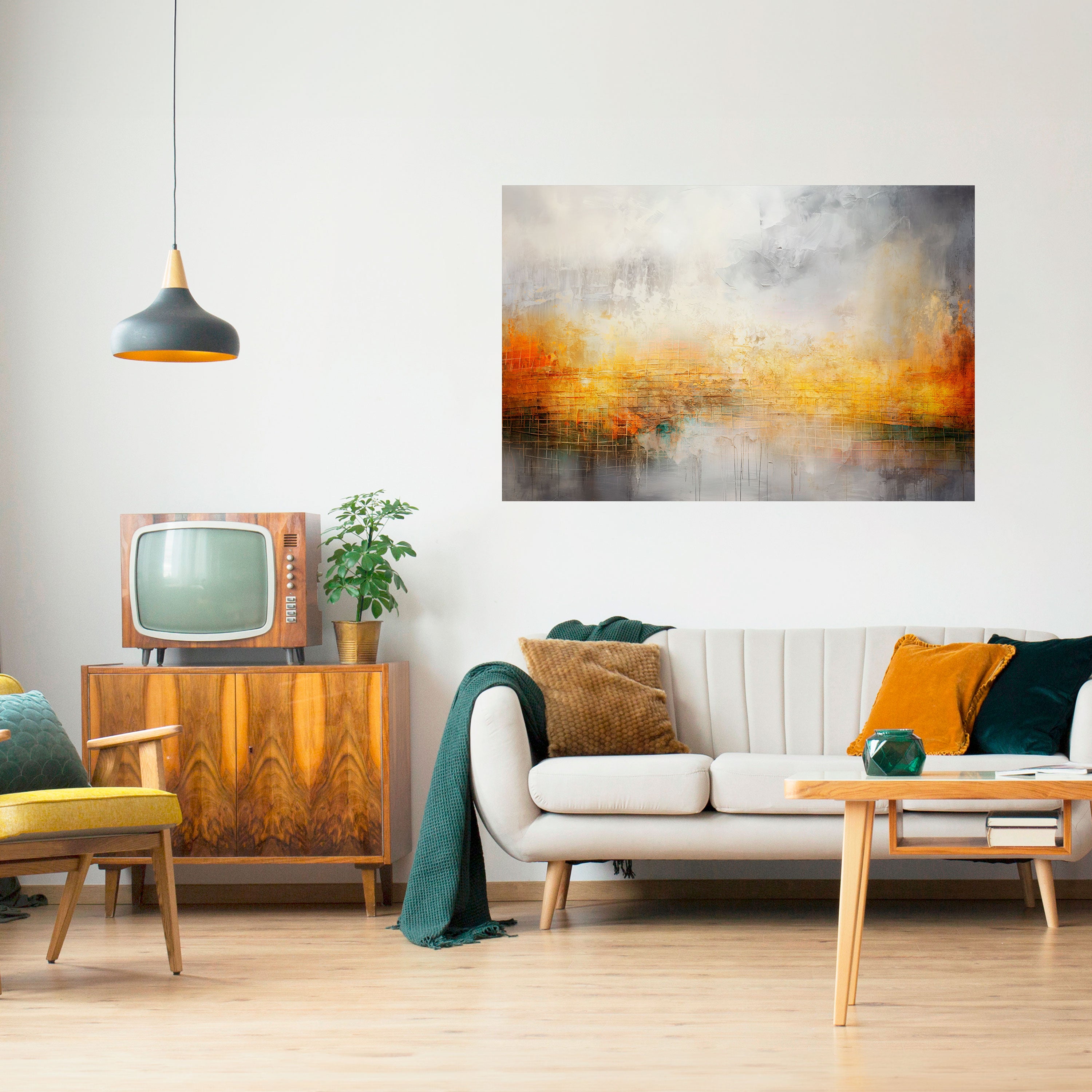 Póster horizontal autoadhesivo IMPRESIONANTE AMANECER