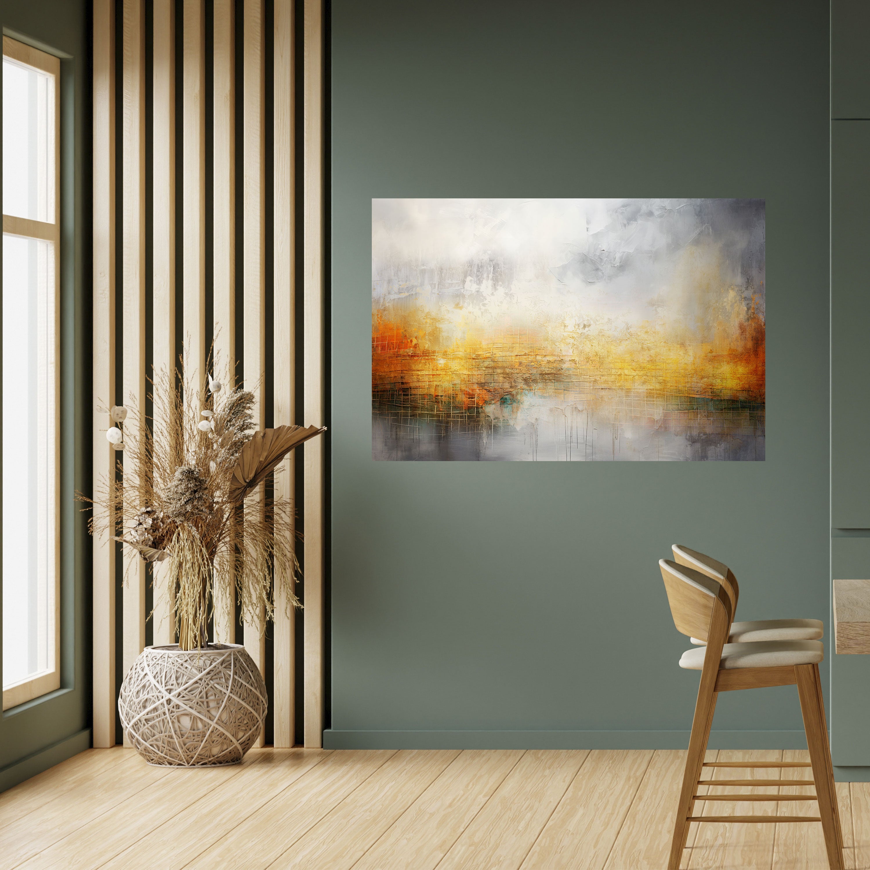 Póster horizontal autoadhesivo IMPRESIONANTE AMANECER