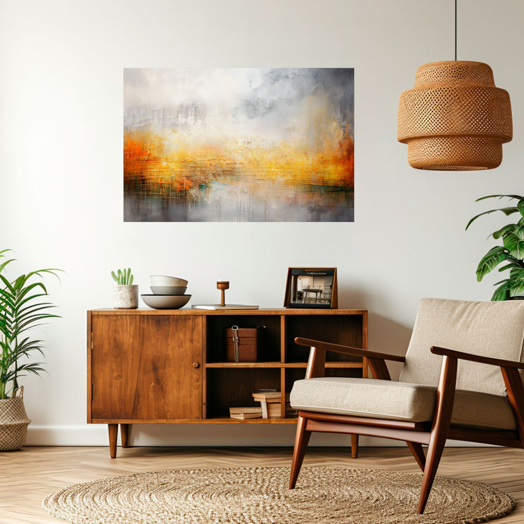 Póster horizontal autoadhesivo IMPRESIONANTE AMANECER