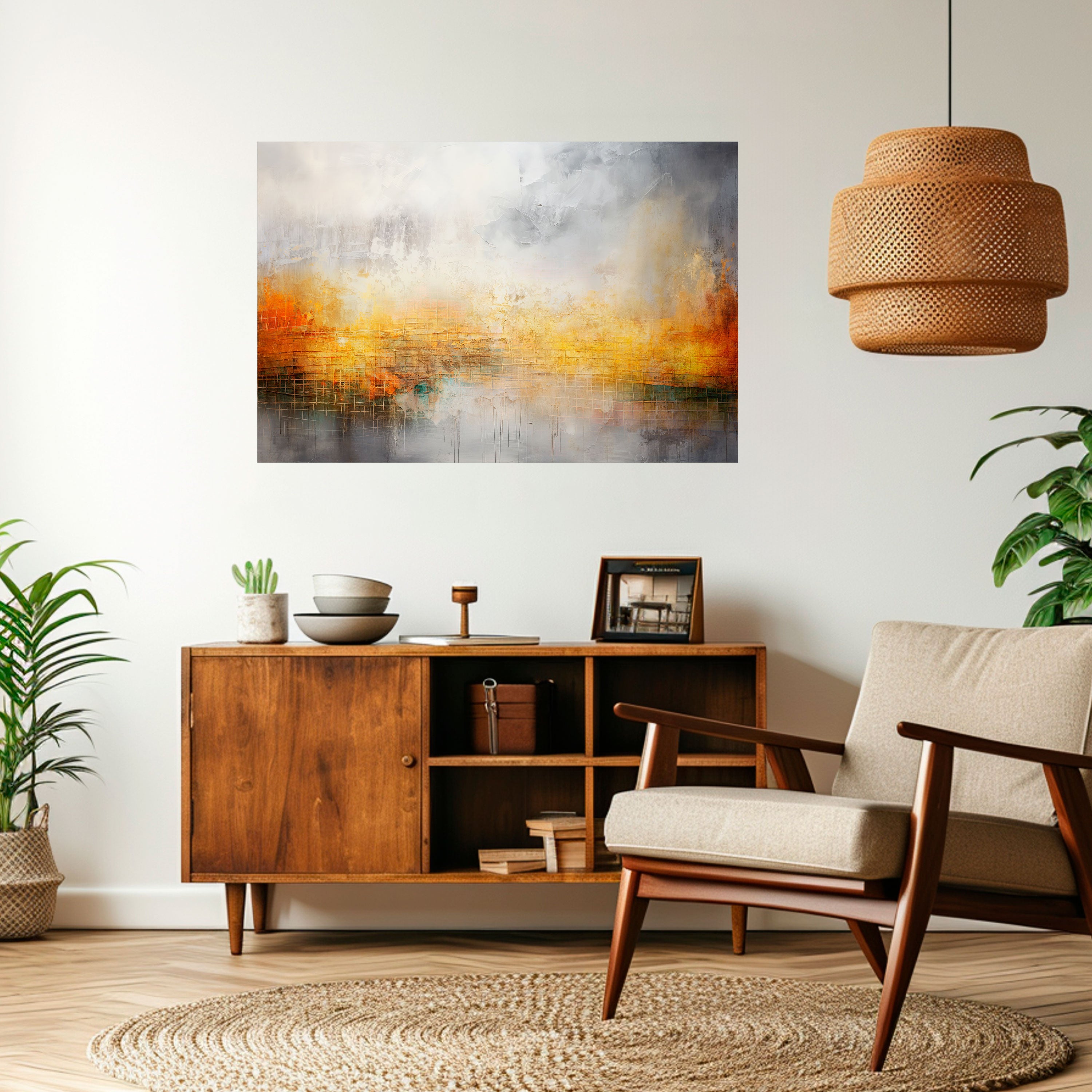 Póster horizontal autoadhesivo IMPRESIONANTE AMANECER