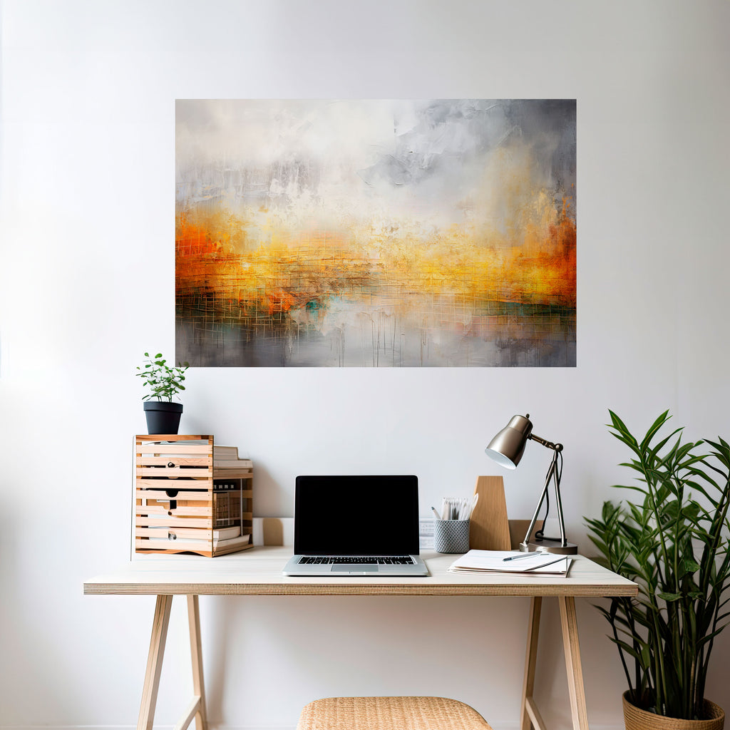 Póster horizontal autoadhesivo IMPRESIONANTE AMANECER