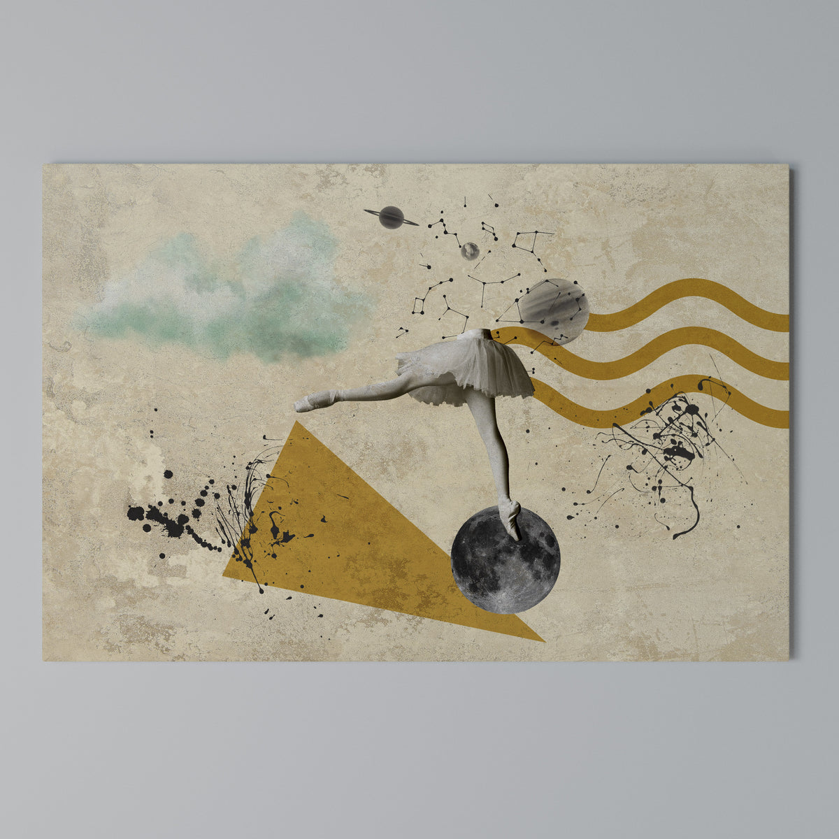 SHAPES OF BALLERINA Cuadro en lienzo horizontal